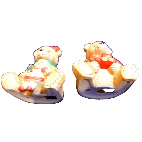 2 Homeco Christmas Teddy Bear Figurines - Picture 2 of 7
